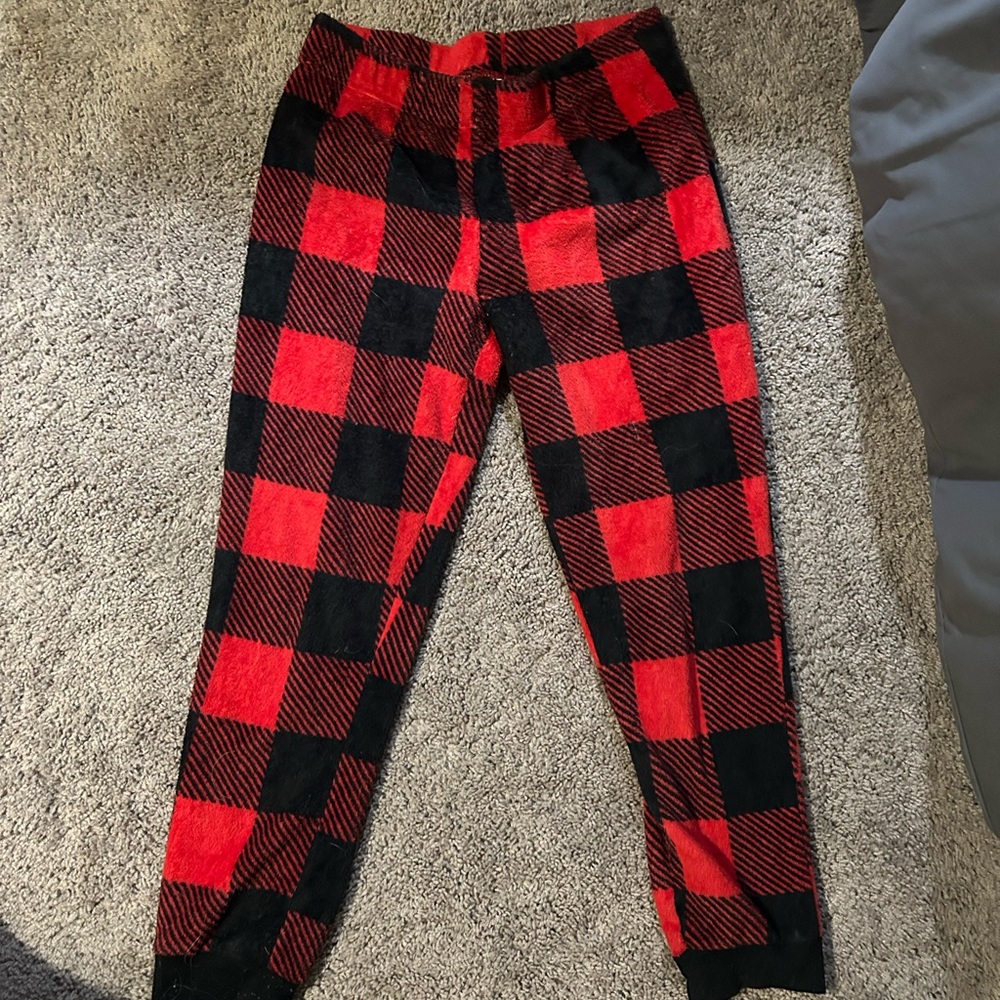 Plaid Red and Black Kids Bottoms